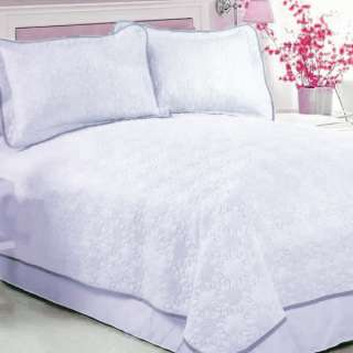   Pieces Daisy Reversible Lilac Color King Size Quilt Bedspread Coverlet