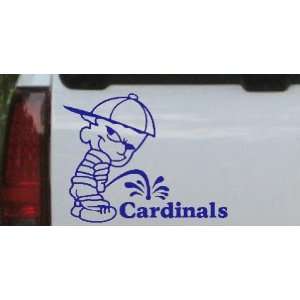 Blue 12in X 9.6in    Pee On Cardinals Car Window Wall Laptop Decal 