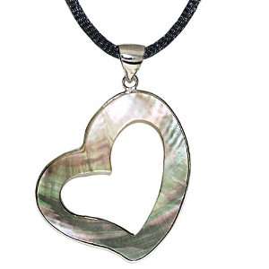  Sterling Silver Shell Pendant   Heart Jewelry