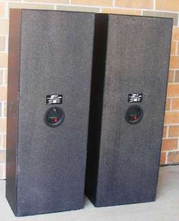 KLH AV 55 Floor Standing Speakers ~ 375 Watt Black Tower ~ Loud 