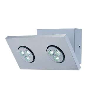  6 Lite Energy Saving LED Wall Lamp in Silver Finish