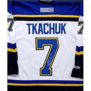 Keith Tkachuk Autographed/Hand Signed St. Louis Blues Hockey Jersey