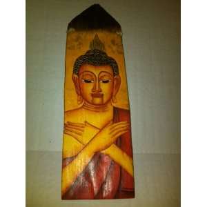  Buddha Lanna Painting Wood Panel2 Yel 