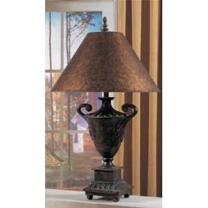  Set of 2 Table Lamps with Urn Shaped in Bronze Finish 