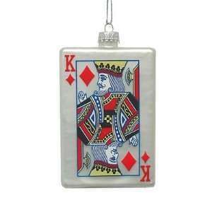  3.5 King of Diamonds Casino Gambling Glass Christmas 