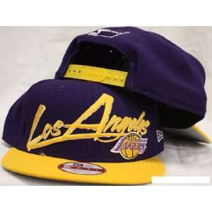  Los Angeles Lakers Snapback Purple / Yellow Two Tone 