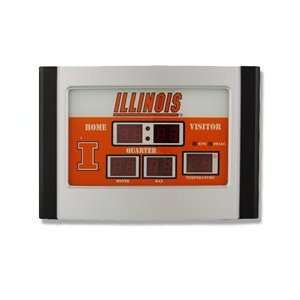  Illinois Fighting Illini Clocks   6.5 x 9 Desk 