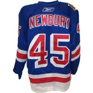 Kris Newbury Jersey   NY Rangers Game Issued #45 Blue Jersey