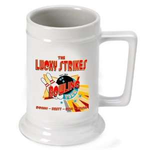    Personalized 16 oz. Bowling Team Beer Stein