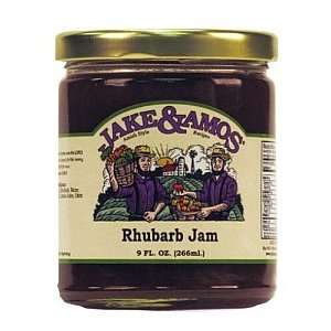 Jake & Amos Rhubarb Jam   2 x 9oz Jars  Grocery & Gourmet 
