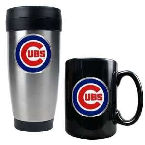  MLB Chicago Cubs Stainless Steel Travel Tumbler and Black 