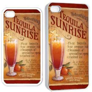  tequila sunrise iPhone Hard 4s Case White Cell Phones 