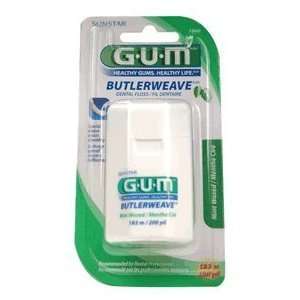  GUM Dental Floss Butlerweave Mint Waxed 200yd   2pk 