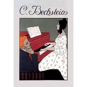   printed on 20 x 30 stock. C. Bechstein   Music Lesson