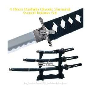  4 Pcs Bushido Classic Japanese Samurai Sword Katana Set 