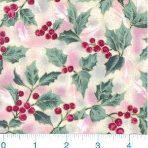   Holidays Holly Berry Multi Fabric By The Yard Arts, Crafts & Sewing