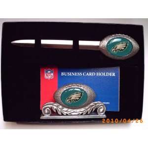 NFL Philadelphia Eagles Letter Opener & Card Holder Gift 