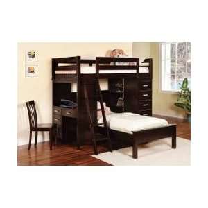  Bunk Bed   Twin / Twin Size Workstation Bunk Bed in 