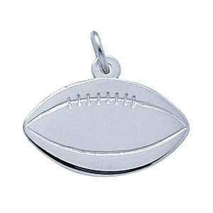  Rembrandt Charms Football Charm, 14K White Gold 