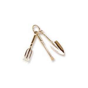  Rembrandt Charms Gardening Tools Charm, 14K Yellow Gold 
