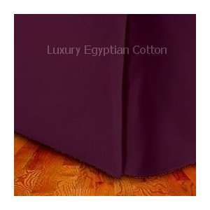   Egyptian Cotton KING Tailored Bed Skirt SOLID BURGUNDY