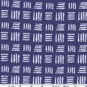  60 Wide Interlock Knit Bars Blue/White Fabric By The 