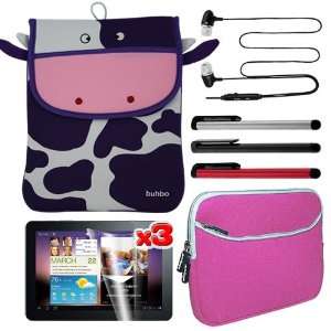   Pen + Pink Dual Pocket Carrying Case for Samsung Galaxy TAB 10.1 P7100