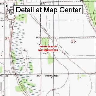 USGS Topographic Quadrangle Map   North Branch, Minnesota (Folded 