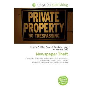  Newspaper Theft (9786132727473) Books