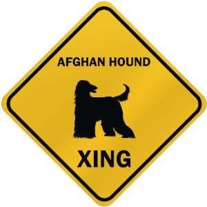    ONLY  AFGHAN HOUND XING  CROSSING SIGN DOG