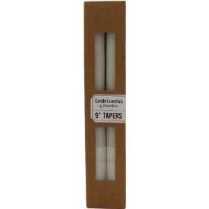  HomArt Unscented Taper Wax Candles, 9 Inch, 4 Pack, Ivory 