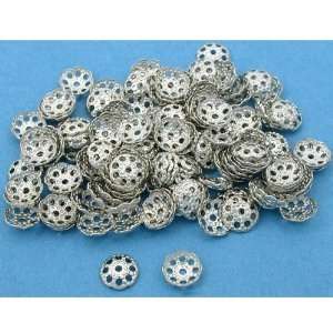  300 Silver Plated End Bead Caps Jewelry Beads 6.5mm Arts 