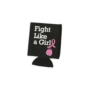 Fight Like a Girl Can Cooler Koozie 