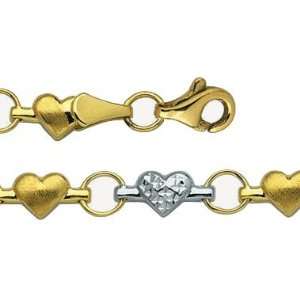  10 14k Two Tone Gold Ankle Bracelet Jewelry