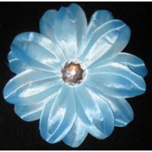  Daisy Flower in Light Blue with Crystal in Middle 