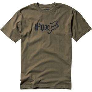  Fox Racing Side Head T Shirt   Large/Fatigue Green 