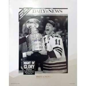   Rangers Autographed Daily News Reprint 