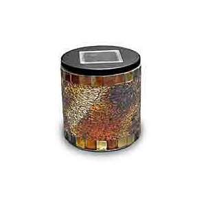   Indoor Outdoor Solar Mosaic Cylindar   Jewel Tones