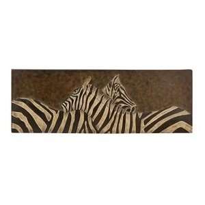   13750 Two Zebras Metal Wall Nautical Decor Sculpture