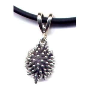 16 Black Hedgehog Necklace Sterling Silver Jewelry  
