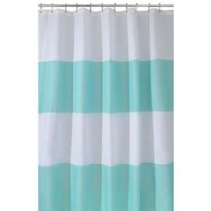   72 Inch by 72 Inch Shower Curtain, Blue/White