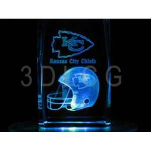  NFL Kansas City Chiefs 3D Laser Etched Crystal Everything 