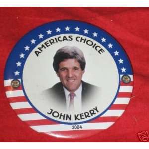  campaign pin pinback button politicaL BADGE KERRY 3 