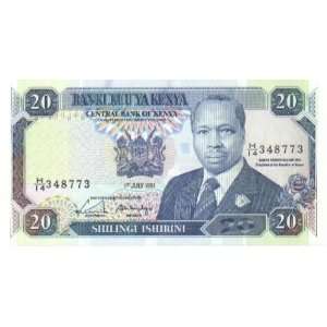  Kenya 1991 20 Shillings, Pick 25d 