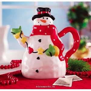  Snowman Shaped Ceramic Tea Pot 