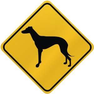  ONLY  GREYHOUND  CROSSING SIGN DOG