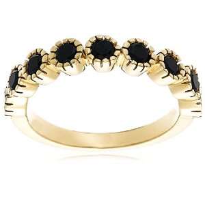  10k Yellow Gold Black Diamond Ring (3/4 cttw), Size 6 