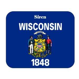  US State Flag   Siren, Wisconsin (WI) Mouse Pad 