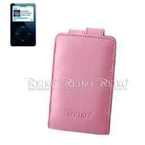 New Fashionable LEATHER Case IPLC001 IPOD VIDEO PINK Cell 