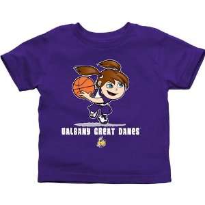 Albany Great Danes Toddler Girls Basketball T Shirt   Purple  